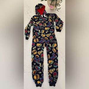 The Children's Place Fleece hooded zipped onesie children’s sz XL/ 14